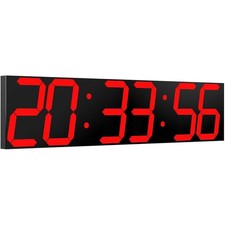 Digital Wall Clock Oversize LED 27 Inch Remote Timer Date Temp CHKOSDA