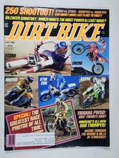 Dirt Bike July 1987 Vintage