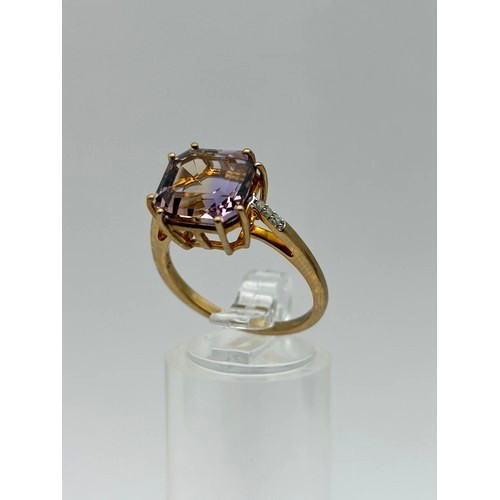 Asscher cut ametrine and - 9k,