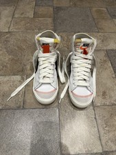NIKE BLAZER Mid '77 Jumbo Men’s White Leather Mid Top Trainers UK 7, EU 41