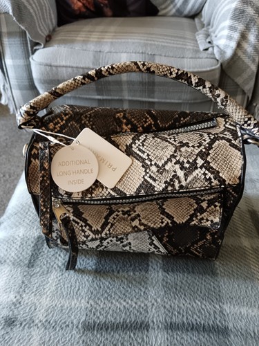 Snake skin print handbag - snake,