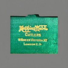 Mappin & Webb Cutlers Small Oak Cutlery Fork Set Box With Emerald Green Lining