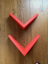 2x IKEA Mammut Red Kids Floating Shelves Children's Room