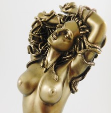 Medusa Erotic Figurine Nude Female Statue Naked Woman Ornament Bronzed Sculpture