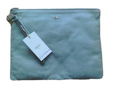 BNWT OUSHKA Leather aqua zip