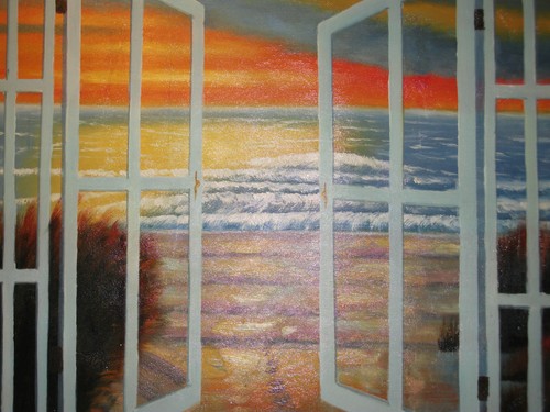 Sea view ocean large - view, oil