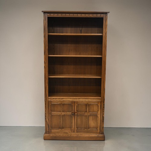Ercol wide tall bookcase - ercol,