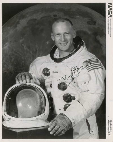 Buzz aldrin signed photograph - buzz,