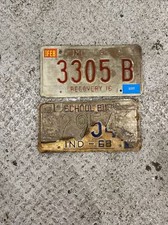 2 Old  Vintage License Plates