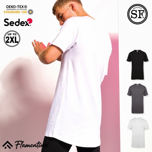 Mens long cut - long, t-shirt