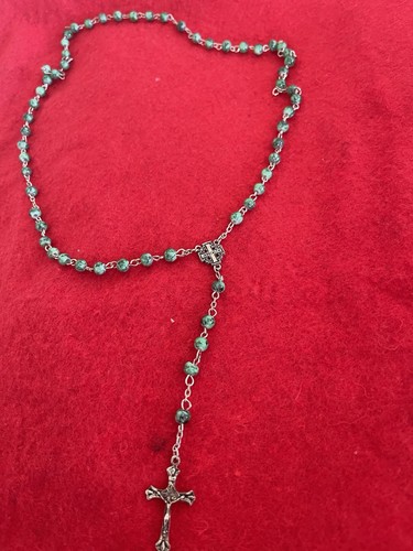Rosary emerald crystal genuine - crystal,