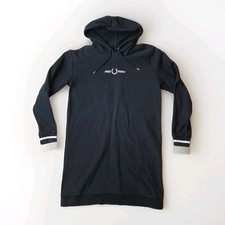 Fred Perry Laurel Wreath Hoodie Dress - Black - UK 12 - US 8 - EU 40