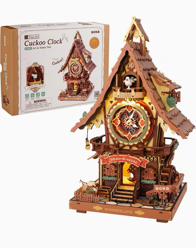 Rokr cuckoo clock wooden - rokr, 3d
