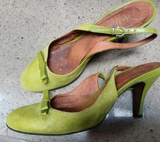 HOBBS ITALIAN MADE LIME GREEN SHOES SZ 37