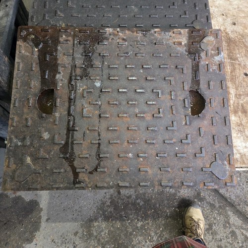 Reclaimed cast iron manhole - cast,