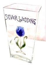 Handpainted Silver Wedding
