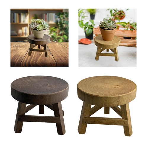 Wooden plant stool - wooden,