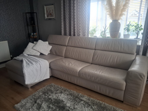 Leather corner sofa - sofa, with