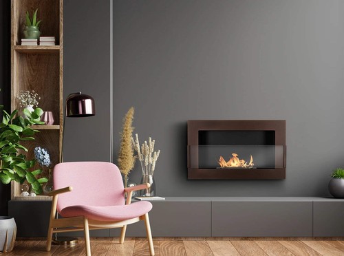 Hanging bio fireplace - hanging, with
