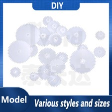 19 PCS Plastic Gears Kit Double Layer Cog Wheel Toy Model Car DIY Hole Dia 2mm