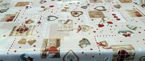 Grey wicker hearts red tartan - wicker,