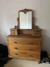 Vintage Pine Dressing Table with Mirror
