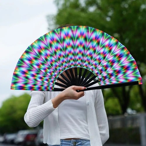 Folding large folded hand fan - hand,