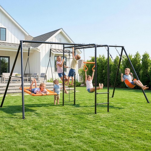 Metal swing set heavy - swing,