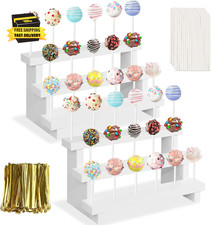 2Pcs Wood Cake Pop Stand
