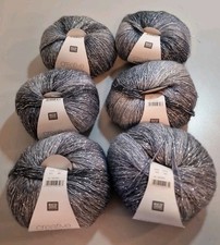 Rico Design Creative Reflection Print Grey/White/Silver Balls Of Wool 6 X 50g
