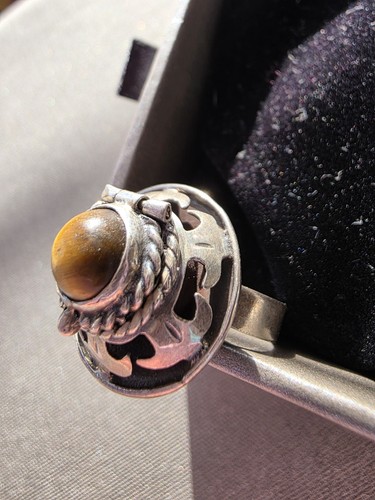 Vintage sterling silver - silver, tigers