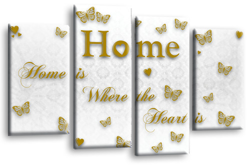Home love wall - art, gold