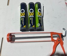 3 Tubes OB1 Green Grass Seaming Adhesive 290ml Astro Turf + FREE Caulking Gun