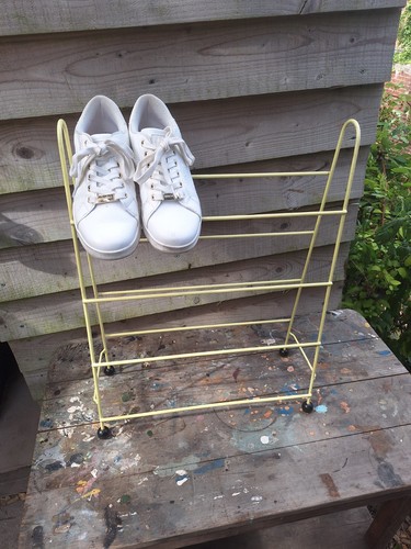 Vintage retro shoe - shoe, yellow