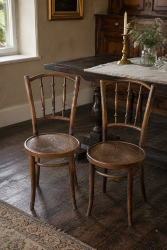 Pair antique thonet bentwood - pair,