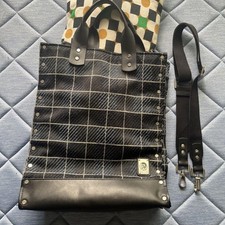 Diesel Men Plaid pattern Tote Bag Brave Man Engraved Hardware Luxury Stylish ITA