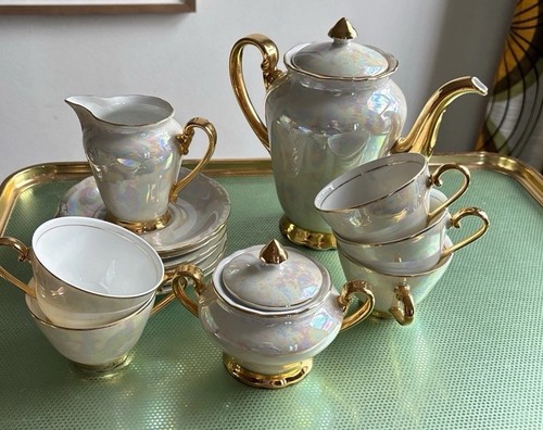 Gold pearl lustre - gold, set