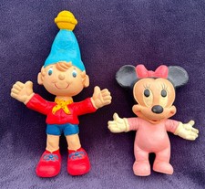 Bendy Toys 1980's Mini Mouse & Noddy Children's Rubber Figures