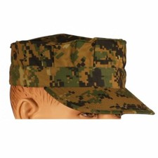 New Bulle Marpat Digital Woodland USMC Style Octagon Garrison Marine Cap 
