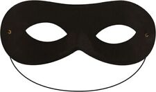 EYE MASK BLACK DOMINO  SUPERHERO FANCY DRESS ROBBER BANDIT MASQUERADE PARTY UK