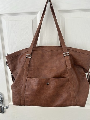 Large rich brown handbag - rich,