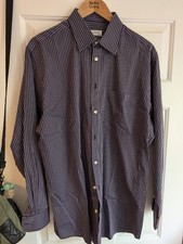 Men's Striped Cufflink Shirt 16.5 Collar 24 Pit to Pit, Laine Taylor