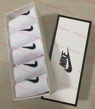 NIKE SOCKS 5 PAIRS PACK - CREW LENGTH LIGHTWEIGHT CUSHIONED SPORTS UK