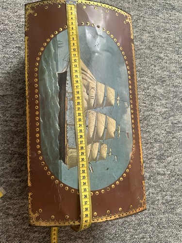 Vintage decorative tin box - vintage,