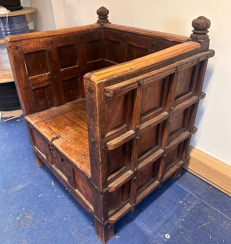Antique hand carved solid - solid, wood