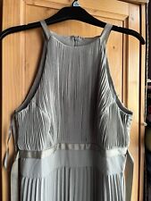 ASOS Design Bridesmaid Pleated Pinny Maxi Dress With Satin Wrap Waist In Olive