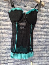 La Senza  Black and Blue Babydoll Lingerie - Size 10E - New Without Tags