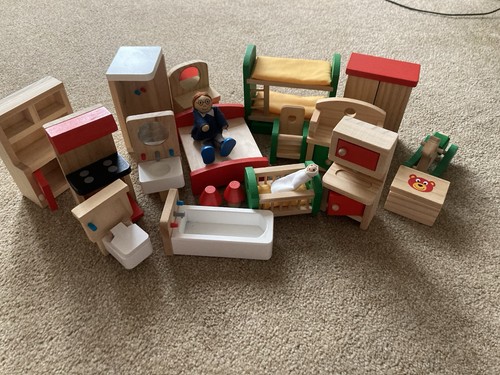 Wooden doll house furniture - doll,