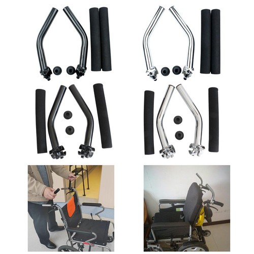 Metal wheelchair handle
