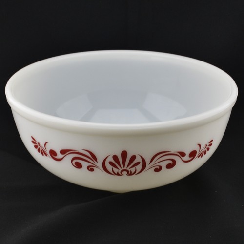 Vtg jaj pyrex red scroll - jaj, glass